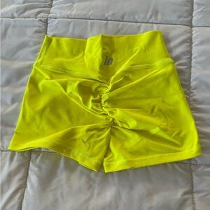 Muscle Nation High-Waisted Women's Shorts - Neon Yellow